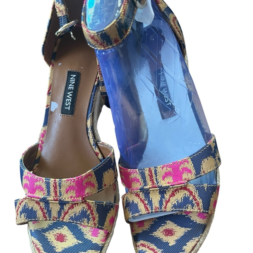 Nine West Multicolor Espadrille Wedges Size 5.5 - Picture 4 of 4